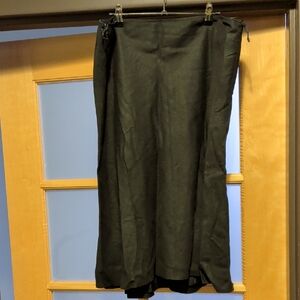 Lafayette 148 New York Black Linen Midi Skirt